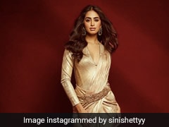 Sini Shetty Is Giving Cocktail Glamour In A Gleaming Gold Tarun Tahiliani <i>Saree</i>